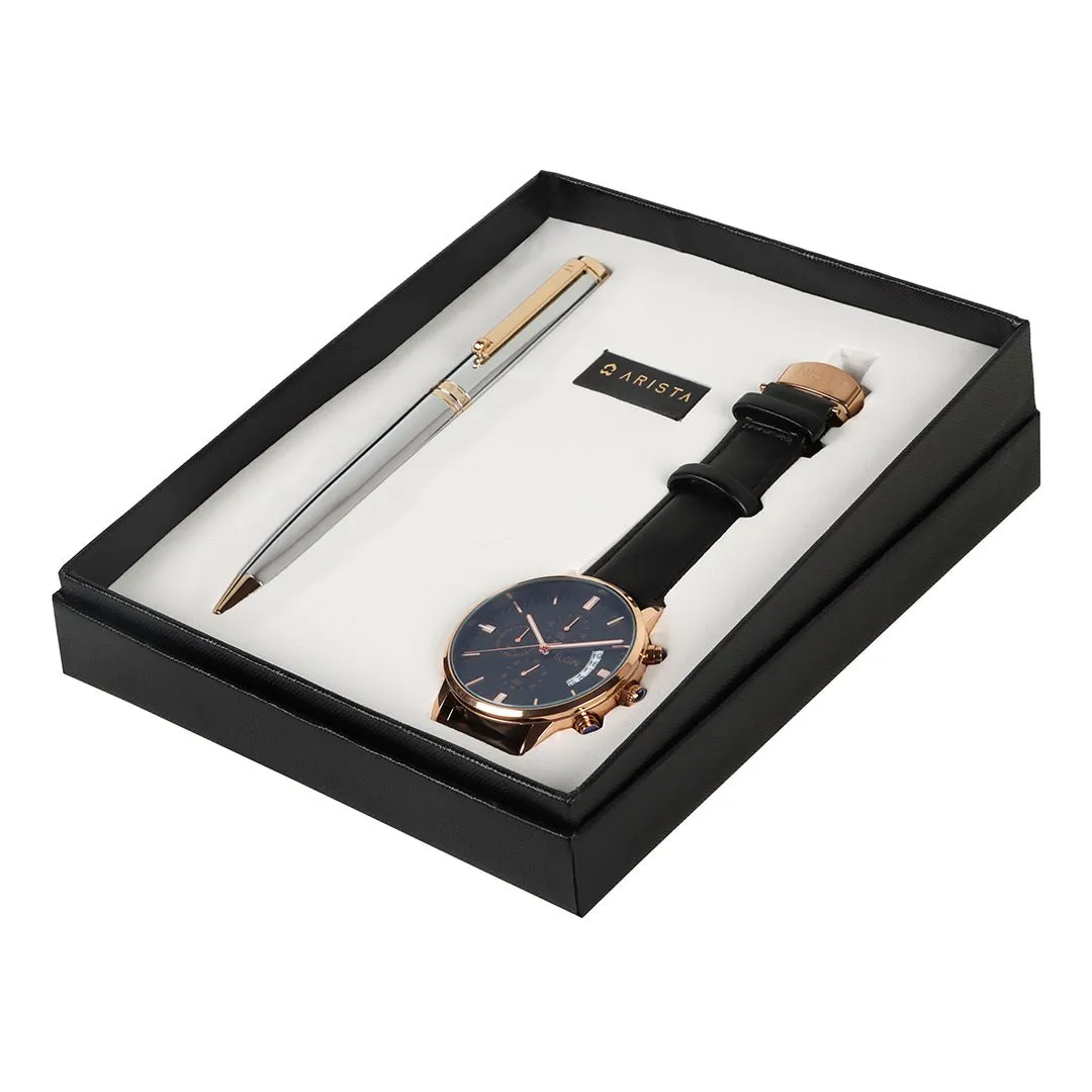 Arista Ballpoint Pen With Elgin Watch