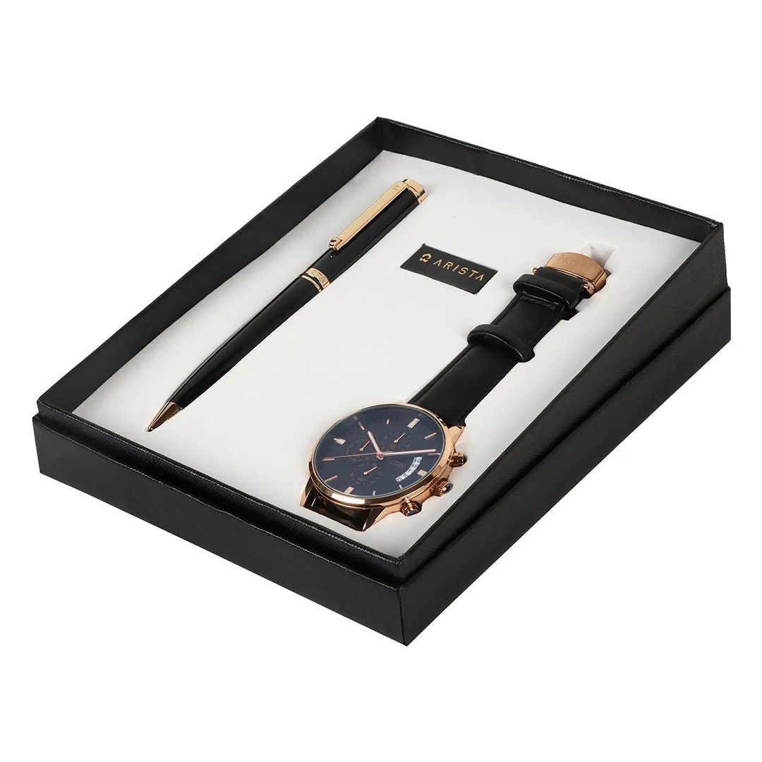 Arista Ballpoint Pen With Elgin Watch