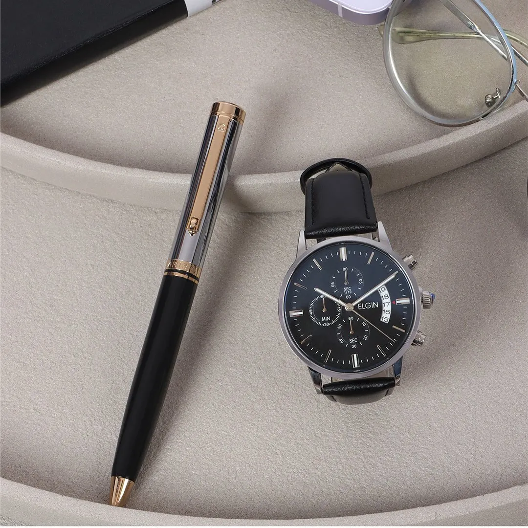 Arista Ballpoint Pen With Elgin Watch
