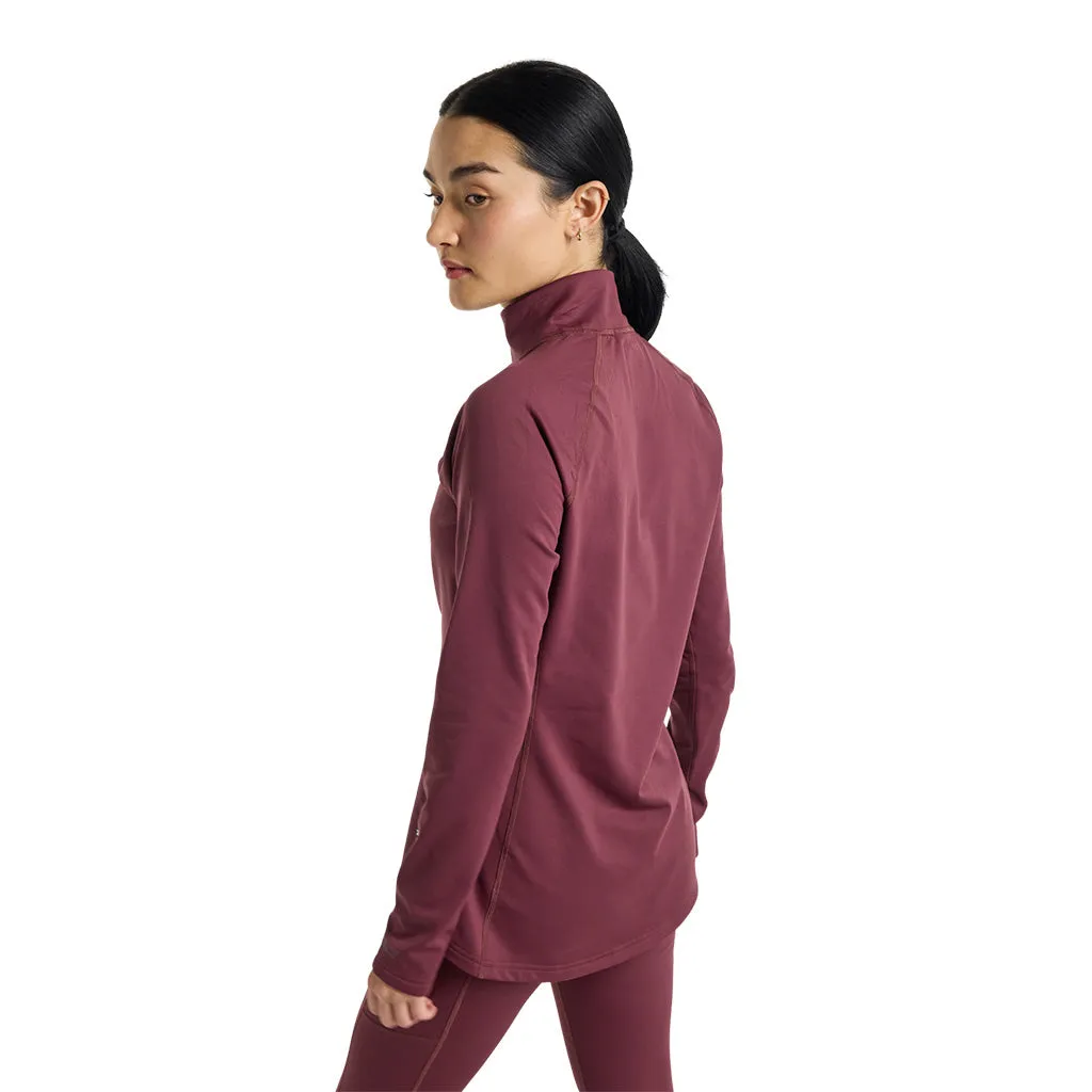 Burton Womens Heavyweight X 1/4 Zip Top - Almandine