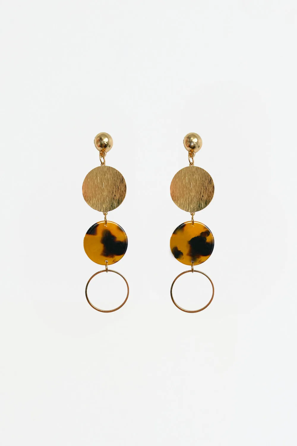 Giselle Necklace & Earring Set - Gold/Tortoiseshell