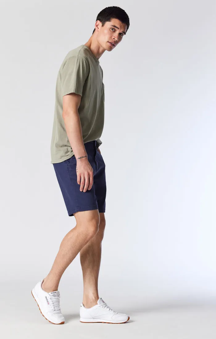 NOAH SHORTS IN DARK NAVY TWILL
