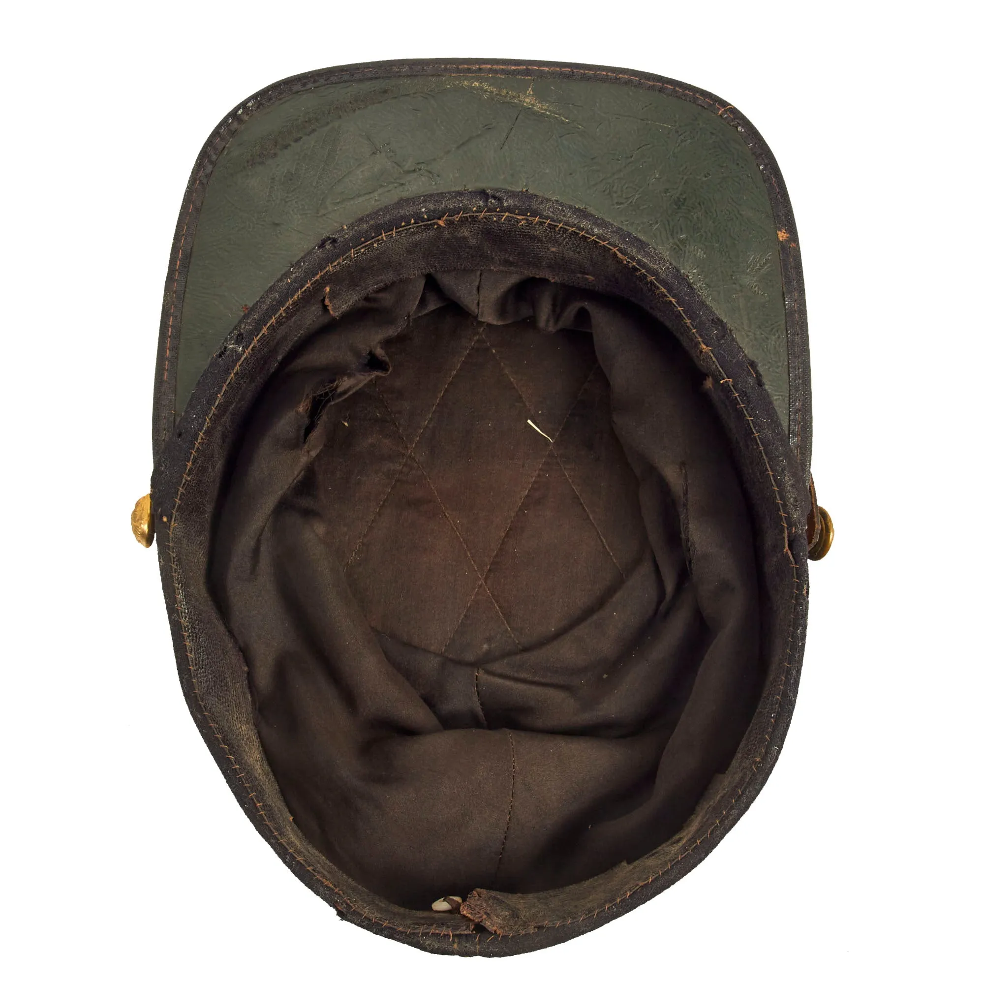 Original U.S. Civil War Commercial Chasseur Style Pattern Officers Kepi With II Corps Army of the Potomac, 1st Division Patch