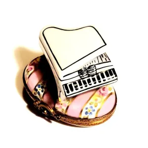 White Piano on Pink Rare