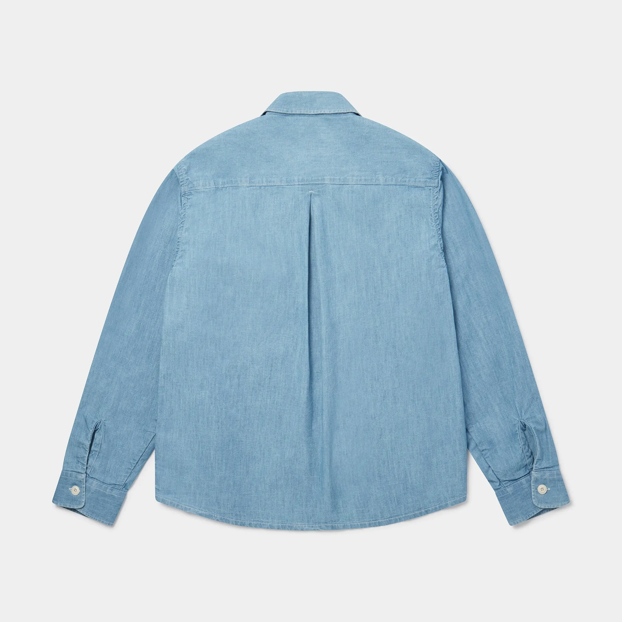 ZIP BLOUSON - ITALIAN CHAMBRAY - LIGHT BLUE INDIGO