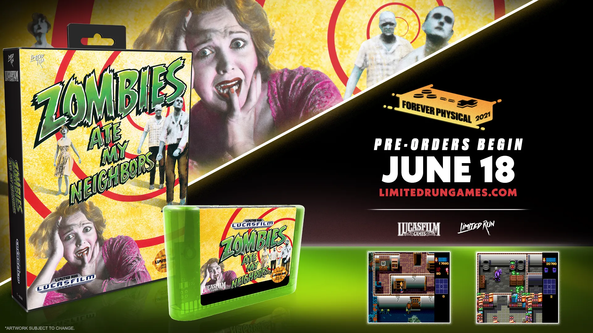 Zombies Ate My Neighbors (Black or Green)  - Genesis